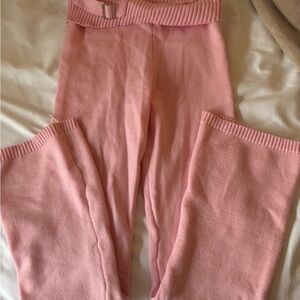 Cozy Pink Knit Bottoms